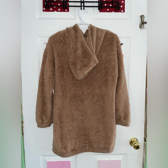 Hooded Teddy Sweatshirt Dres - Picture 1 of 3